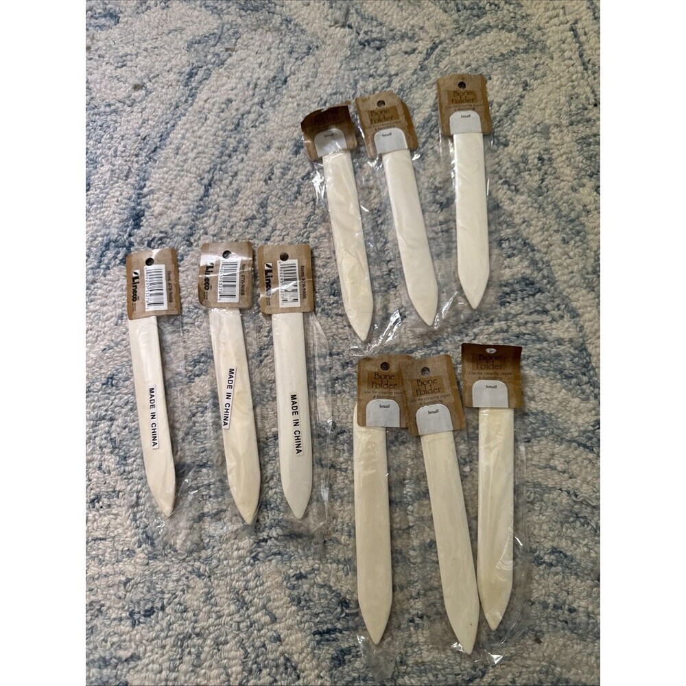 Lot Of 9 Linco Plastic Small Bone Folders Bookmaking, Art Teacher, Paper Art